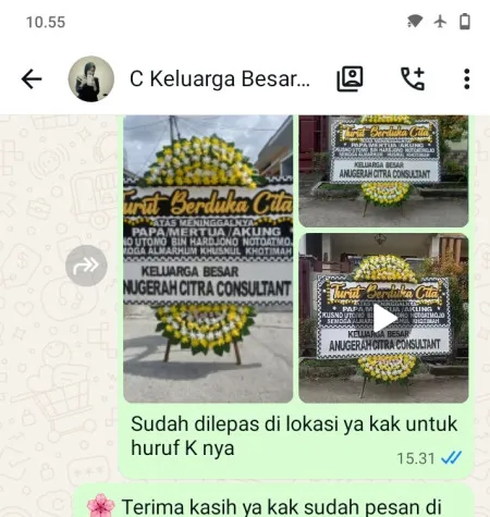Pengiriman Papan Bunga Duka Sutera Narada